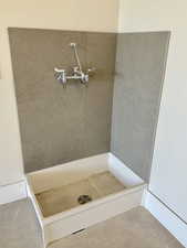 cleaning station in garage