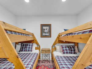 Bedroom with recessed lighting