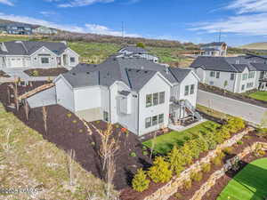 Aerial view of residential area