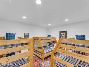 Bedroom featuring recessed lighting