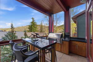 View of patio / terrace with area for grilling