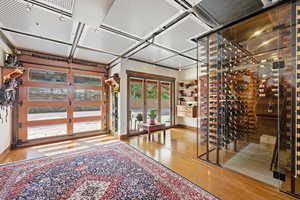 Wine room with baseboards