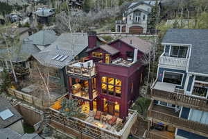 Aerial view of residential area