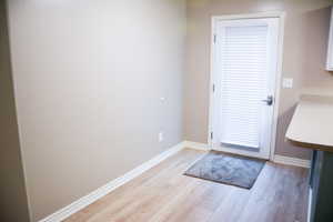 Back Entryway and Dining Area Suitable for Small Table