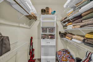 View of walk in closet