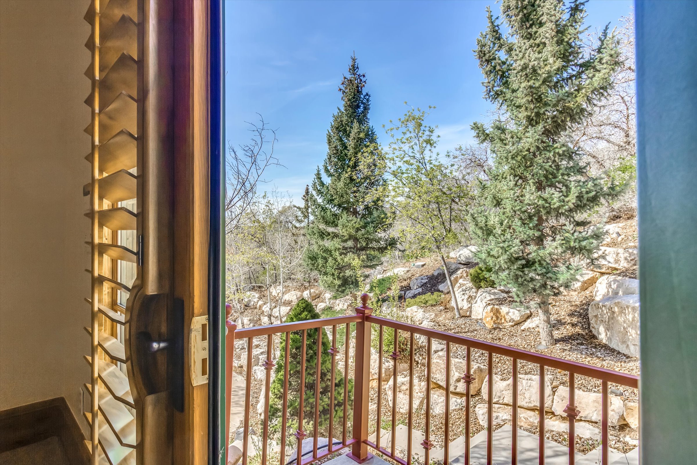 Private entrance to bedroom/office.