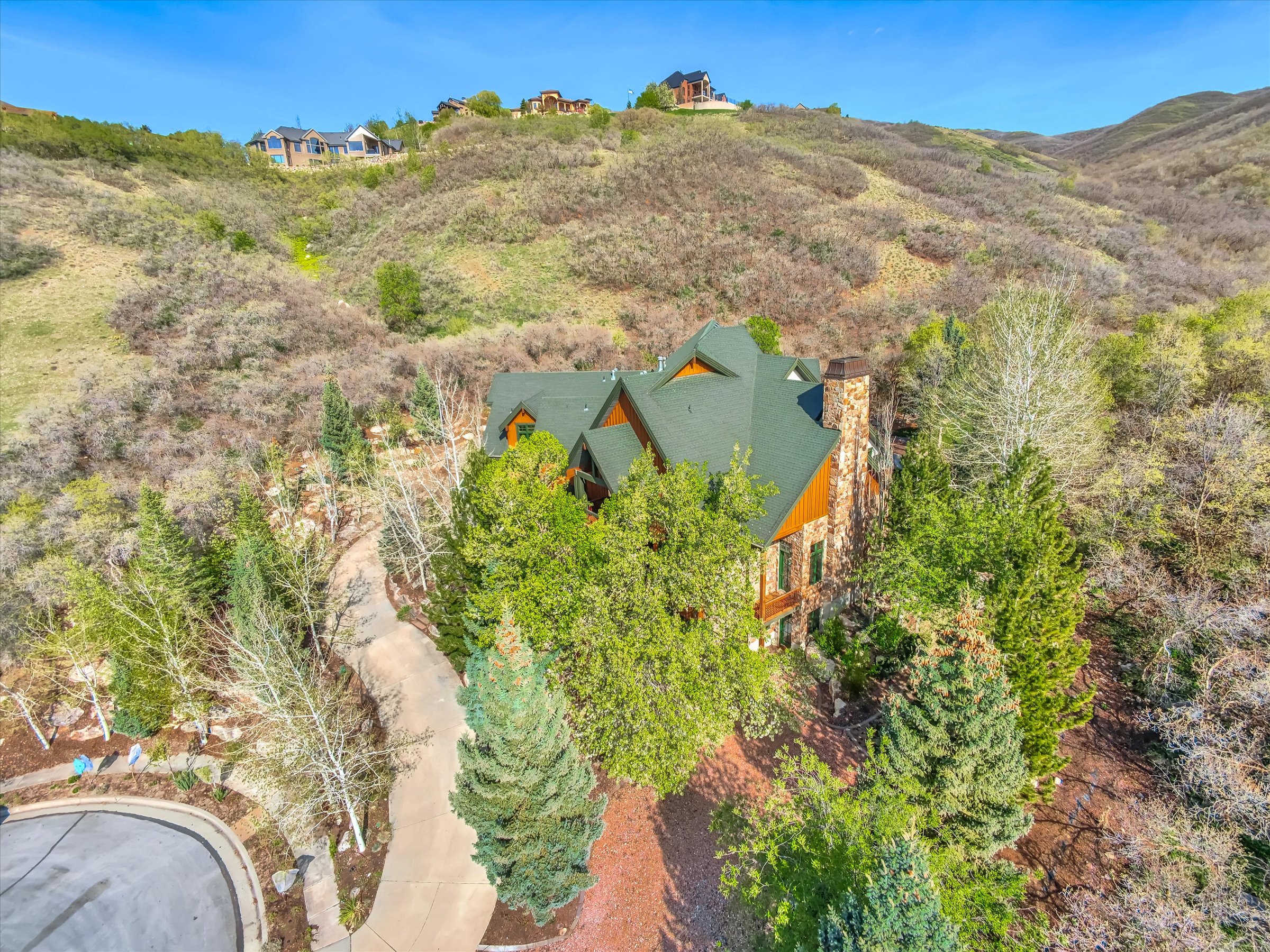 Aerial view of property and surrounding area