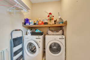 Laundry room with independent washer and dryer