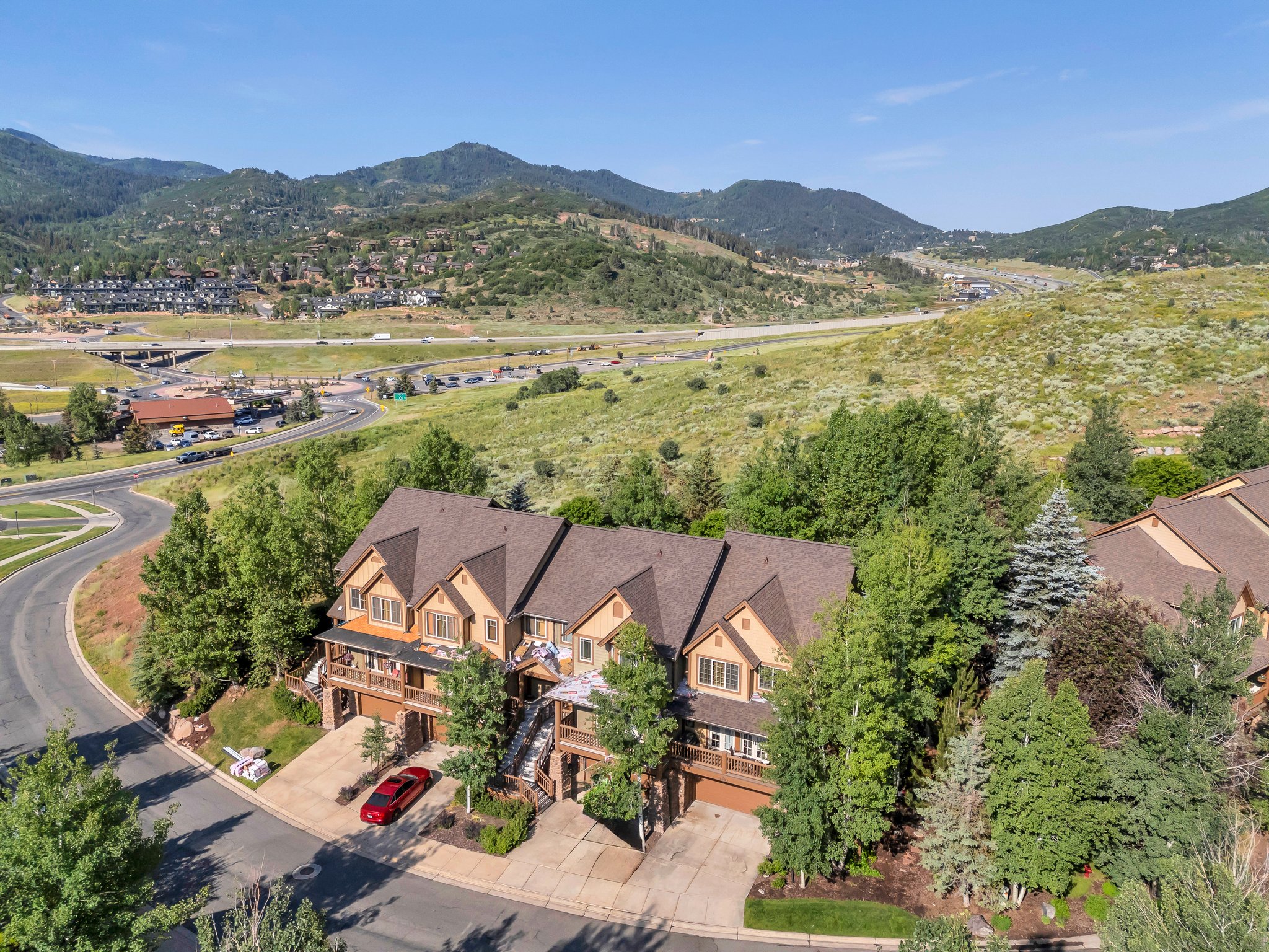 Drone / aerial view of mountains