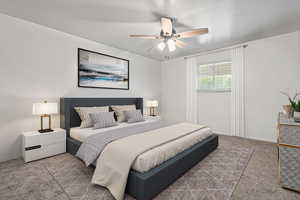 Primary Bedroom virtually staged