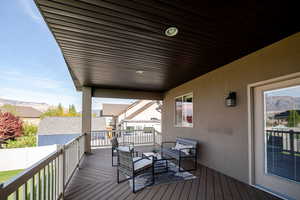 Covered trex deck