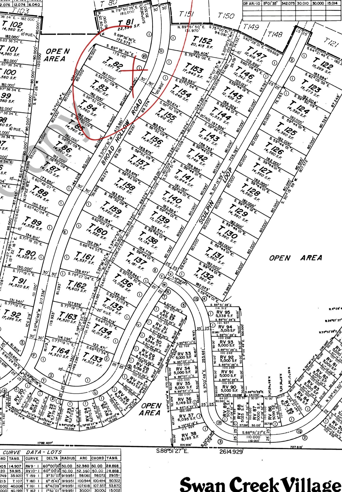 Map of parcels