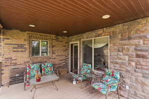 View of wooden terrace