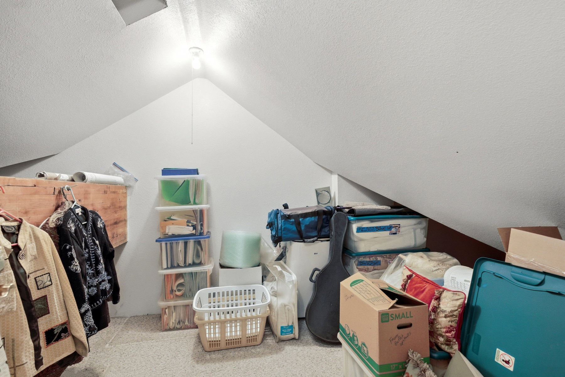 View of unfinished attic