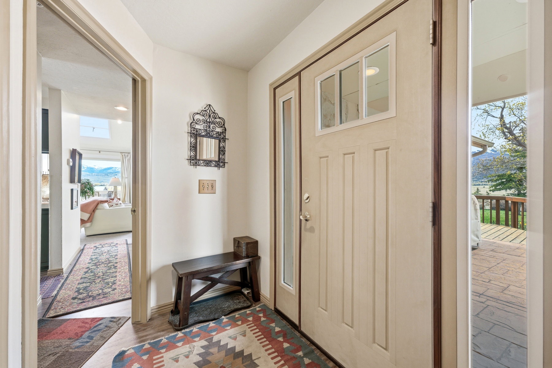 Entrance foyer with baseboards