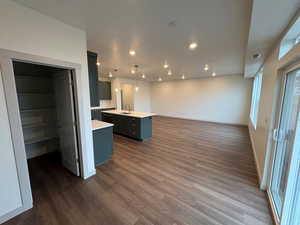 Dining area with pantry.