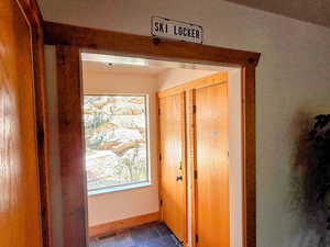 Entryway with baseboards