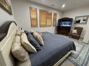 View of carpeted bedroom