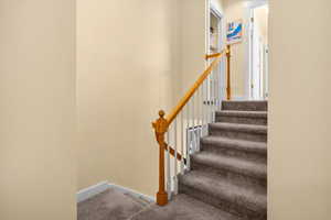 Stairway to upper fourth floor.