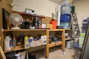 View of garage storage.