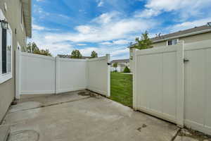 View of patio / terrace featuring a gate