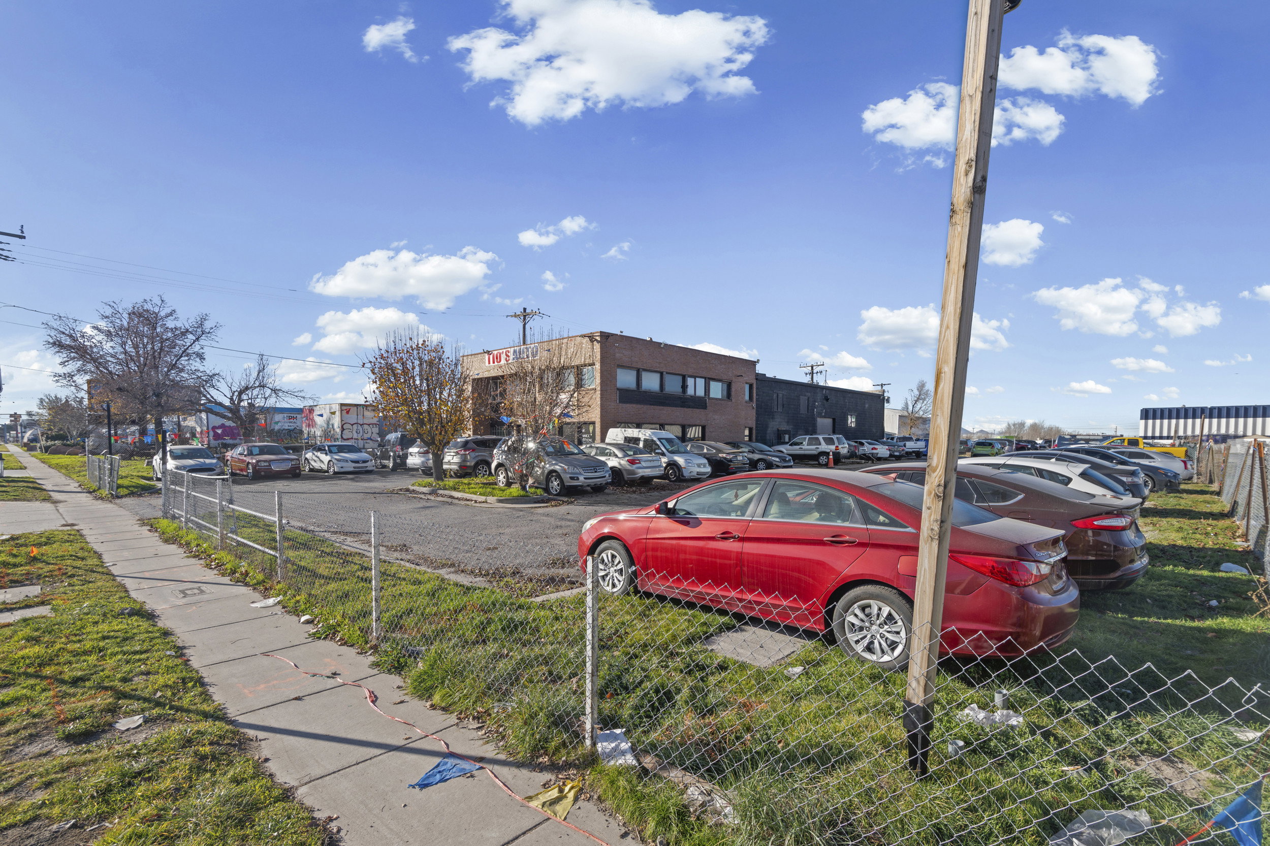 View of uncovered parking lot