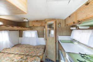 Interior of included retro camper.