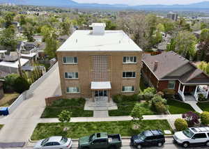 View of front of house featuring a mountain view