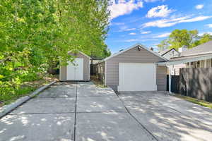 Garage with a storage unit