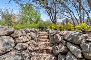 Exterior view of a mountain backdrop