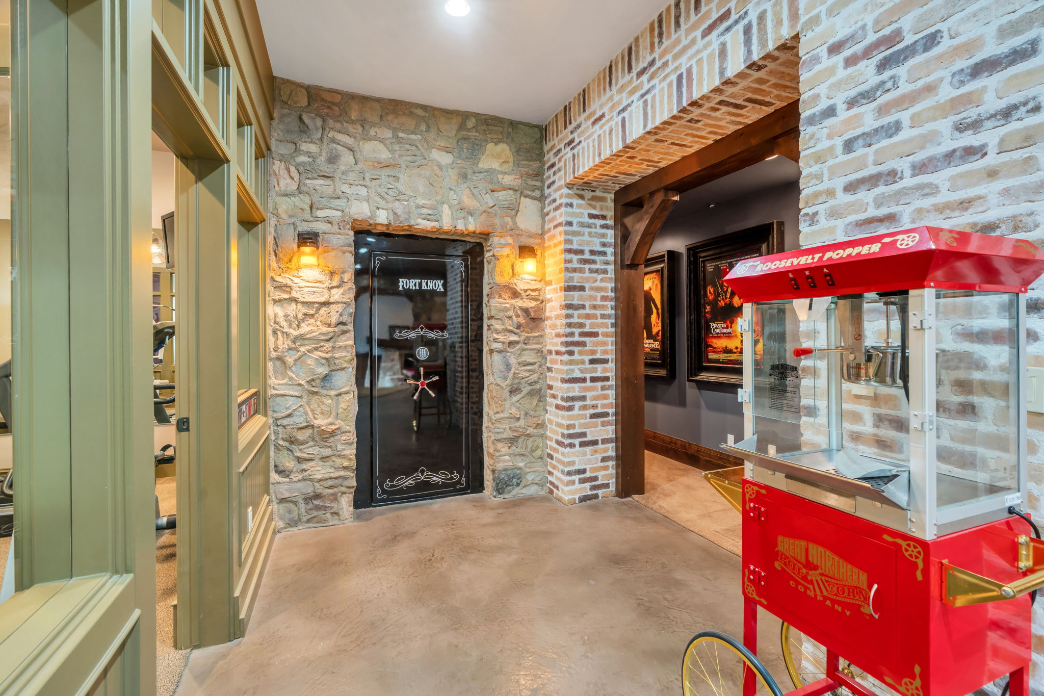 Property entrance featuring french doors