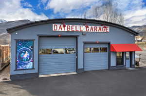 View of property with a mountain view
