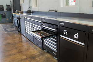 Detailed view of concrete flooring