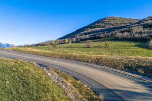 Mountain view with rural landscape