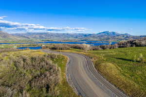 Mountain view with a large body of water