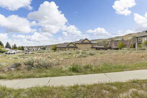 View of front facade with a mountain view