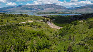 Mountain view with a large body of water