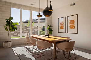 View of dining space