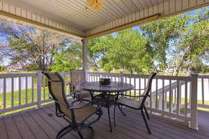 View of Patio and Golf Course behind the house