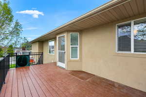 View of wooden deck