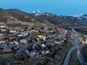 Mountain view featuring nearby suburban area