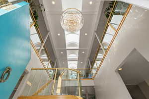 Detailed view of hanging lights