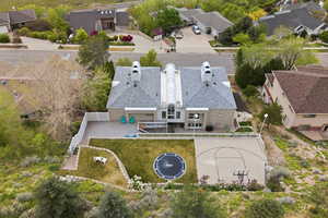 Aerial view of residential area