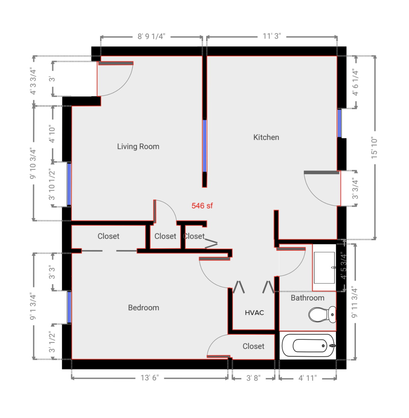View of room layout