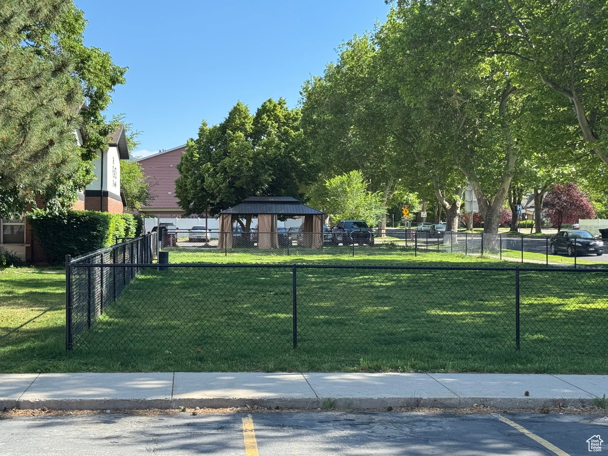 View of community featuring a gazebo and a patio