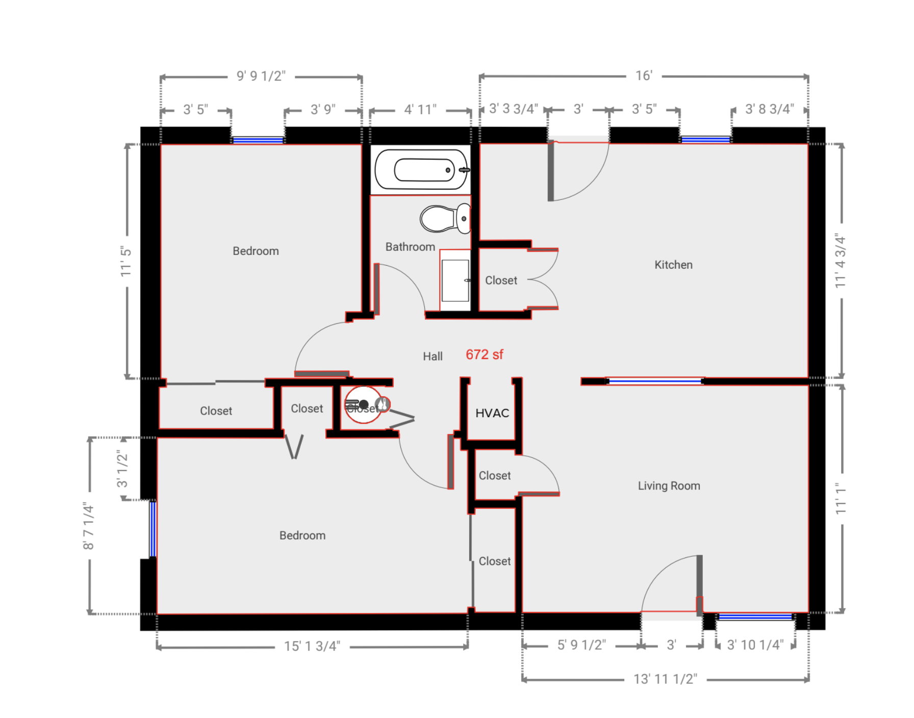 View of floor plan / room layout