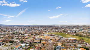 Aerial view of residential area
