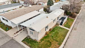 Aerial view of residential area