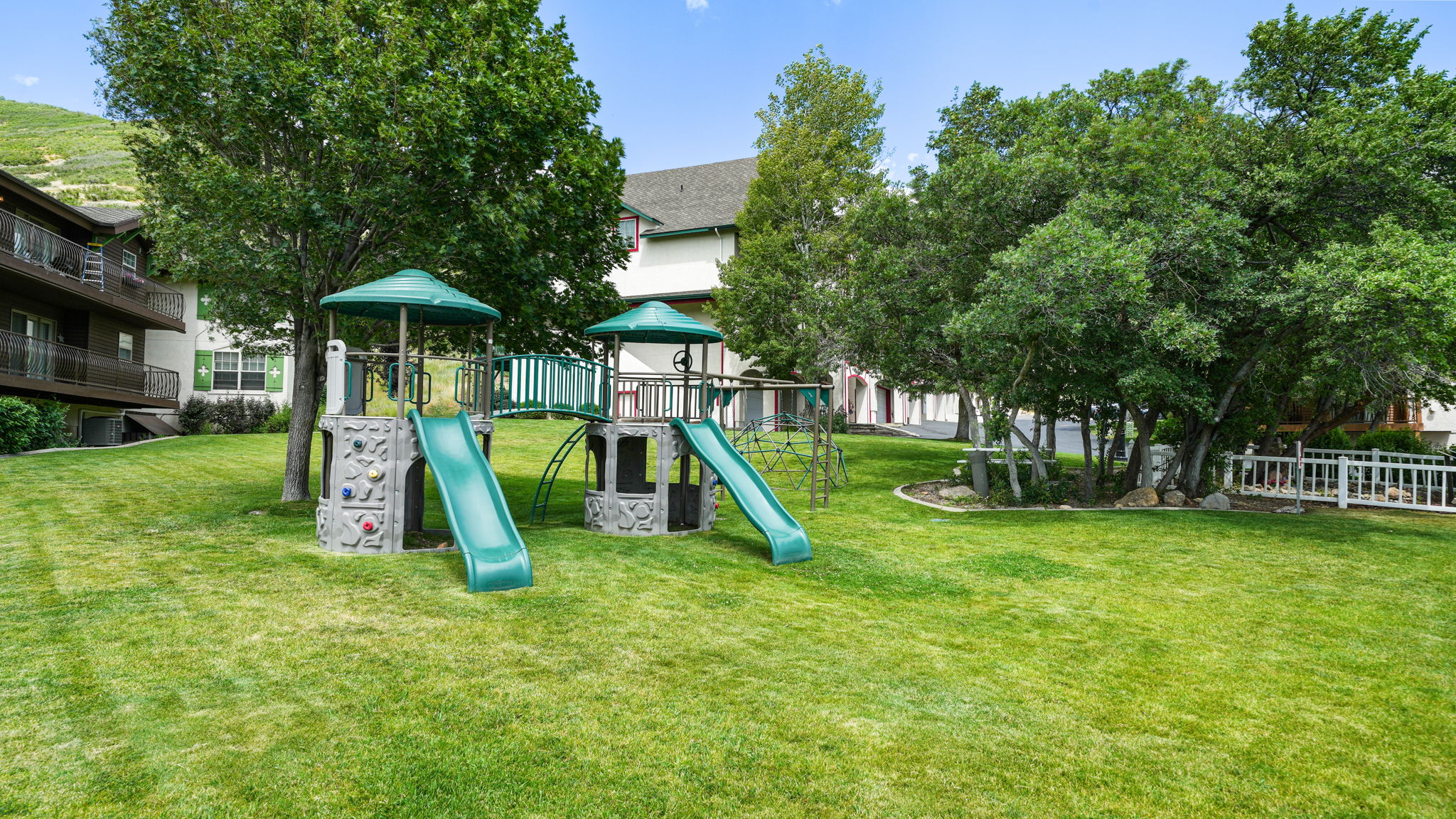 View of community jungle gym