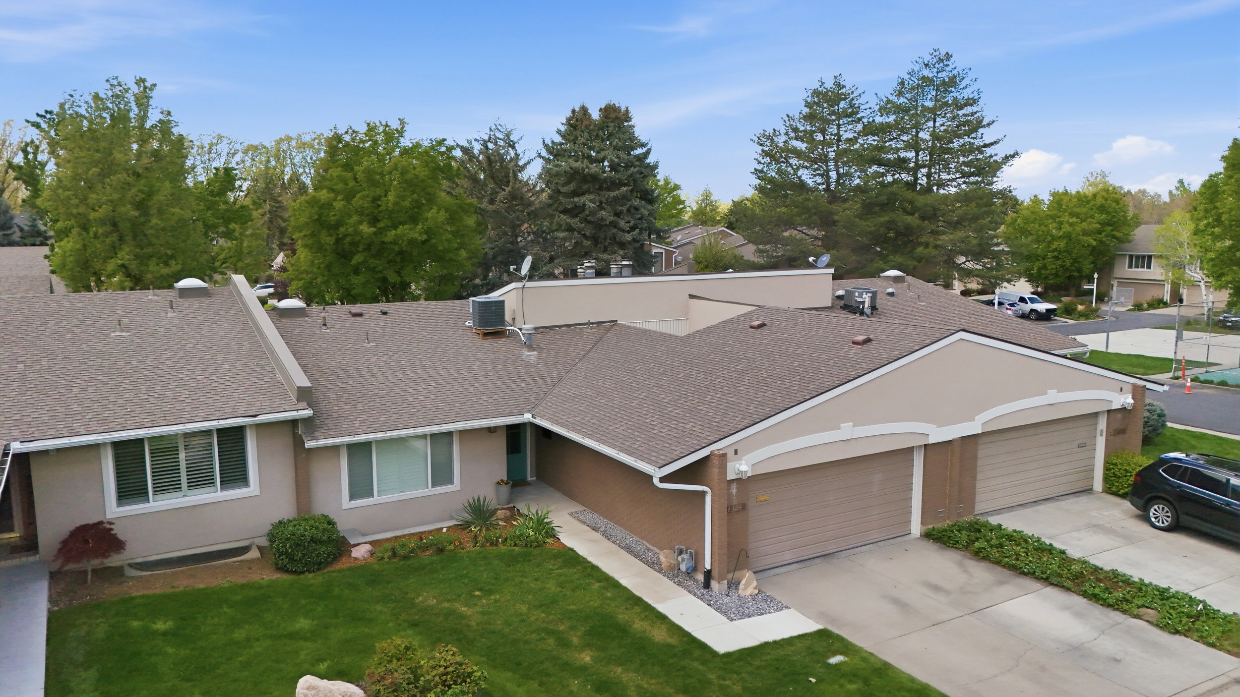 View from above of property